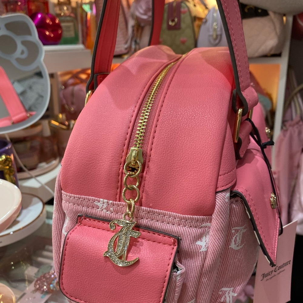 New Juicy Couture Pack It Up Bowler Pink Handbag - Picture 6 of 8